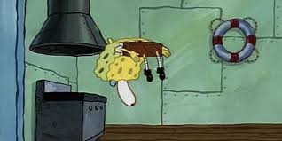 Floating SpongeBob meme