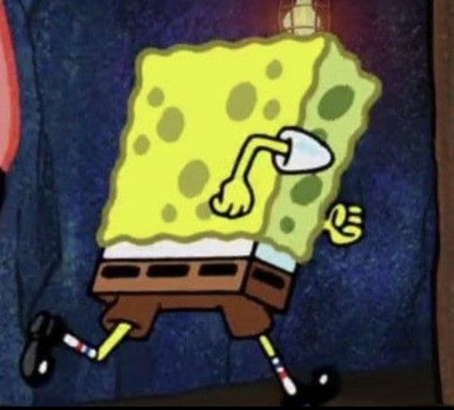 Running SpongeBob meme